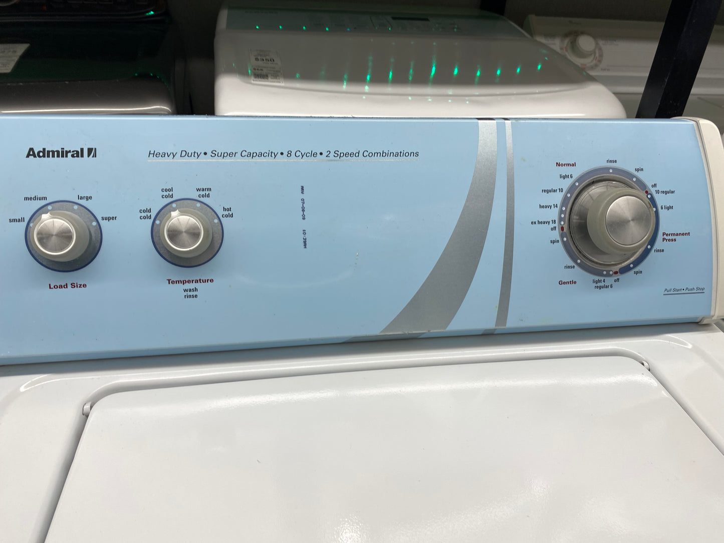 - ITEM #W93K  Admiral top load washer  large capacity side x side 29”