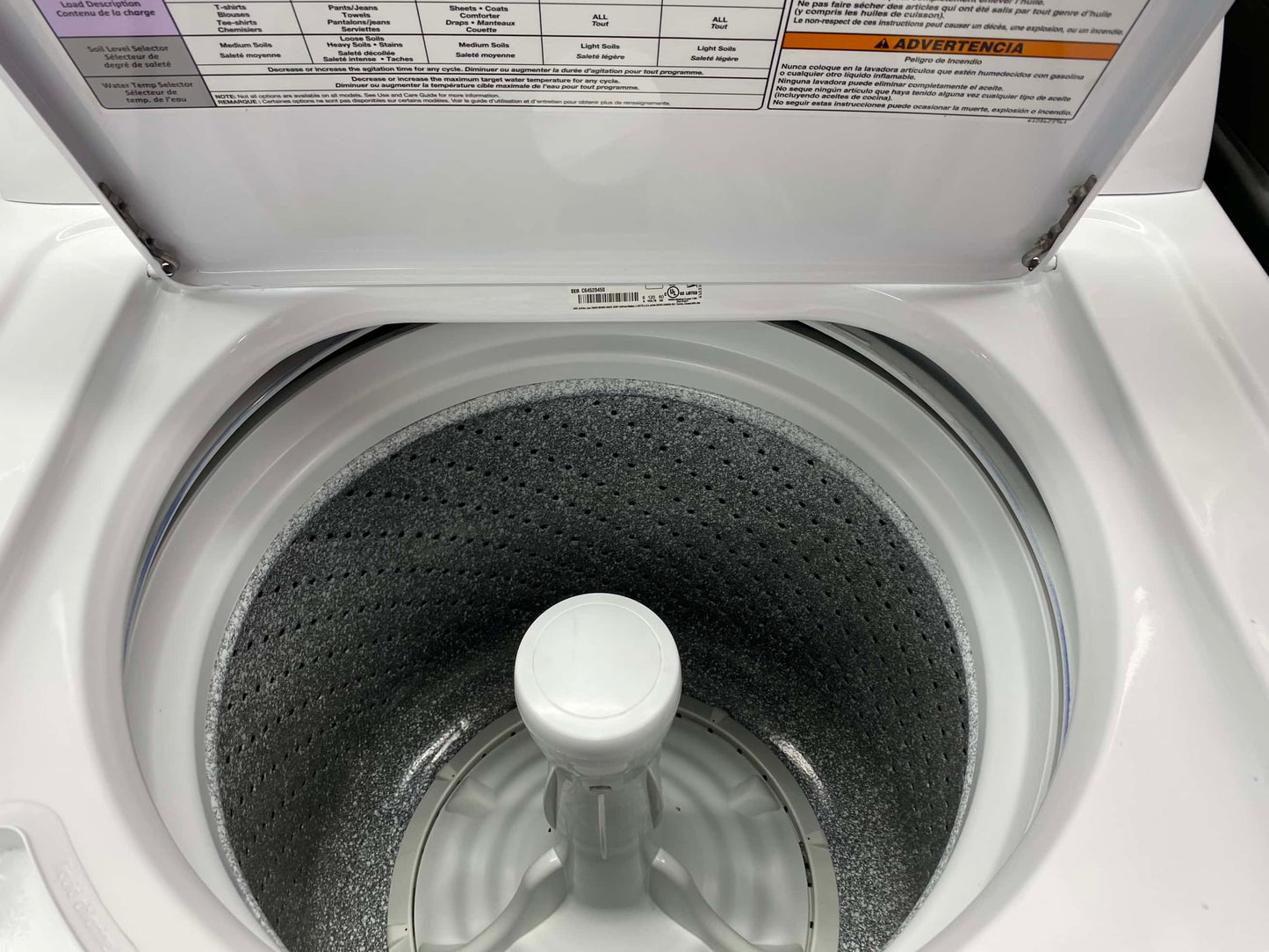 ITEM #W91H kenmore top load washer machine 27”