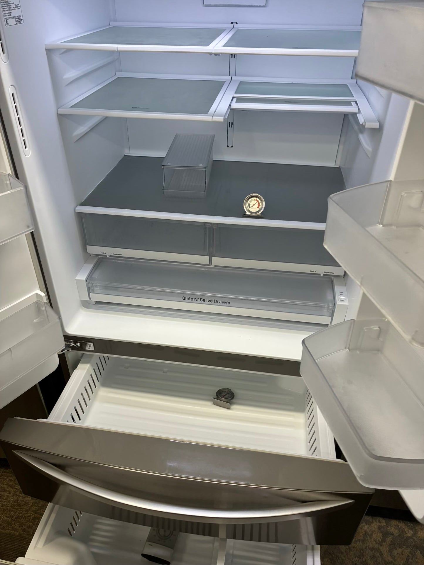 LGFrench four door refrigerator stainless steel 36” ice maker water dispenser