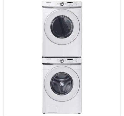 🔥 HOT DEAL
 ★ Samsung Open Box 4.5 cu. ft. High-Efficiency Front Load Washer with Self-Clean+ in White & 7.5 cu. ft. Stackable Vented Electric Dryer with Sensor Dry in White 27 in WD545