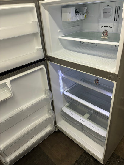 LG top freezer refrigerator stainless steel 33”