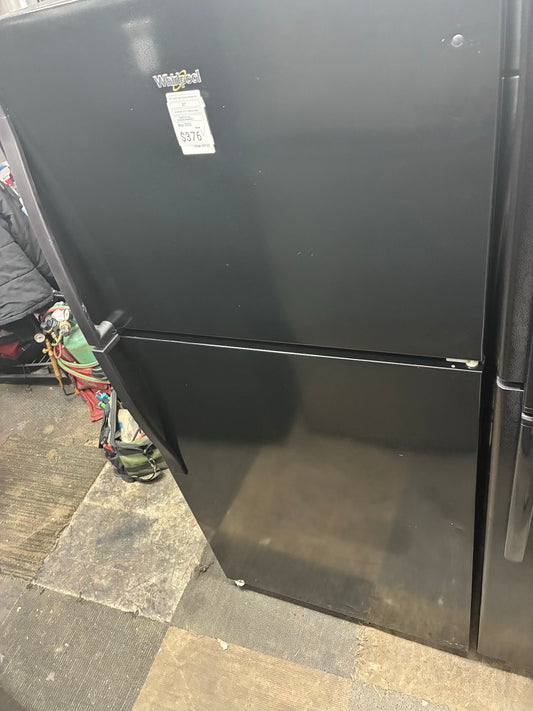 Whirlpool Top Freezer Refrigerator 30” black