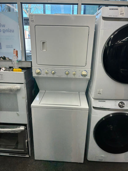 Frigidaire laundry center  washer and dryer set gas stackable 27”