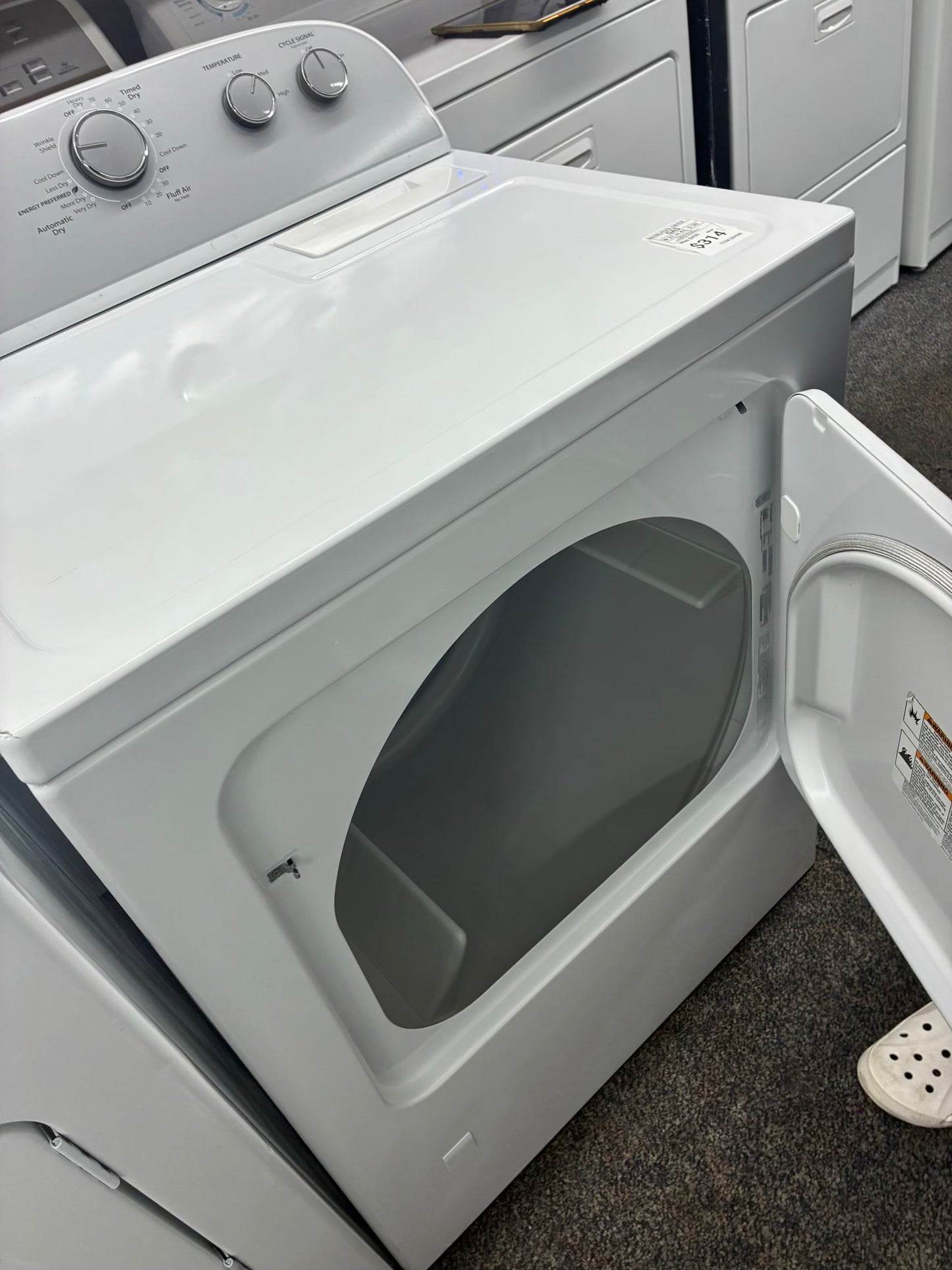 Whirlpool gas dryer 29” large capacity white