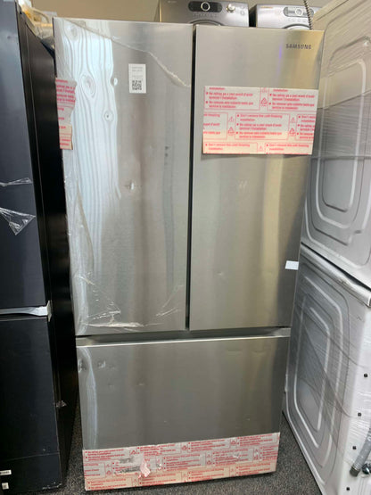 ★ Samsung Open Box 33 in. W 24.5 cu. ft. 3-Door French Door Smart Refrigerator in Stainless Steel with Dual Icemaker  RF045 - ST2