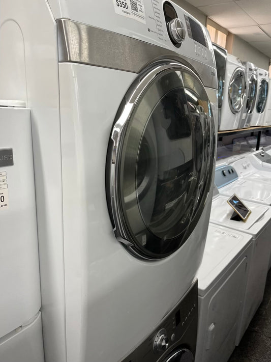 ^ ITEM #ED74D Samsung front load electric dryer 220v large capacity stackable 27”