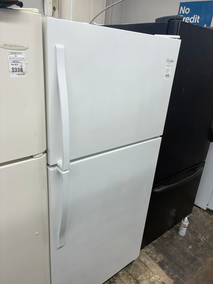 Whirlpool top freezer refrigerator  30”