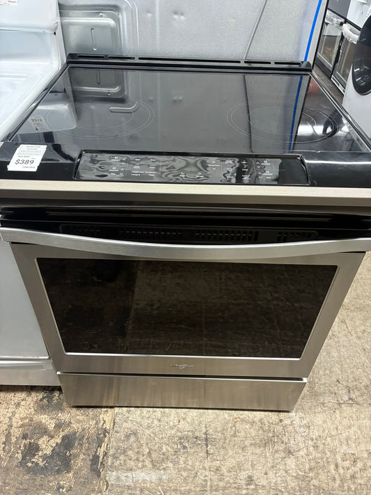 Whirlpool electric stainless steel range 4 burner 30 inch