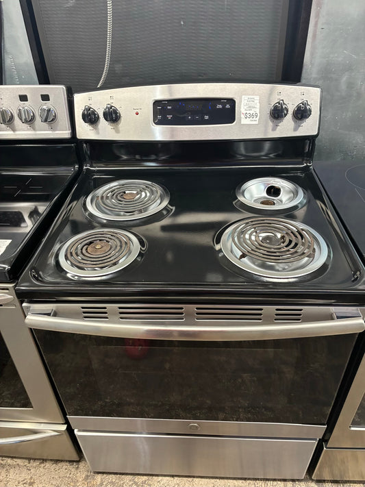 GE electric range stainless steel 30”