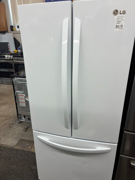 LG French door refrigerator white 30” ice maker water dispenser
