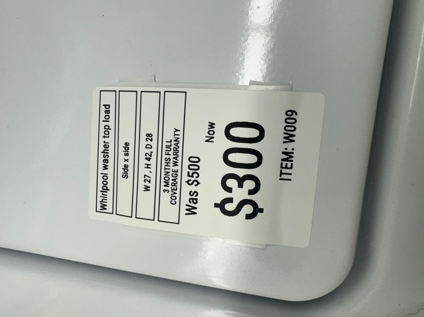 Whirpool top load washer machine whit clean washer affresh