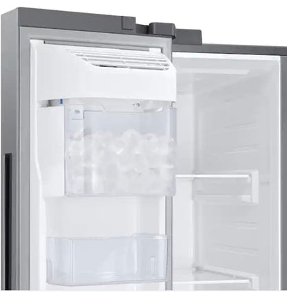 ★ Samsung Open Box 36 in. 28 cu. ft. Smart Side by Side Refrigerator in Fingerprint-Resistant Stainless Steel, Standard Depth RF539