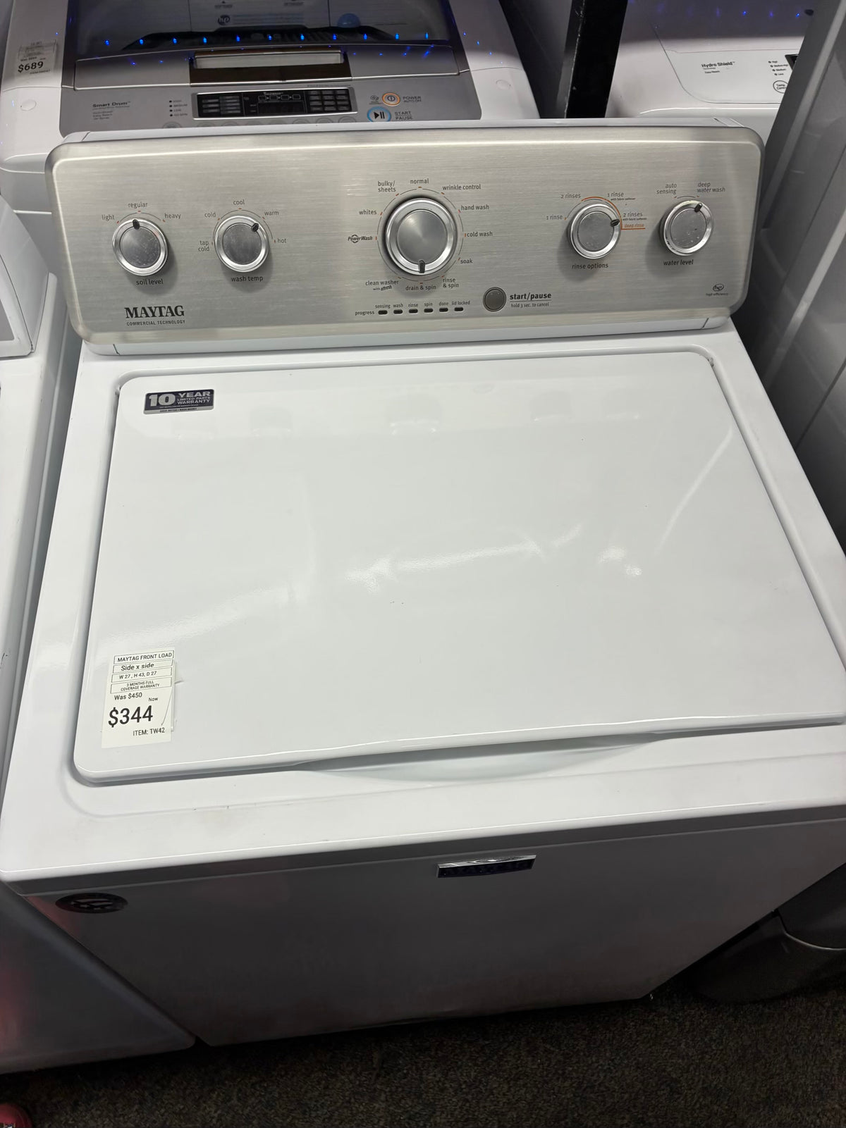 Maytag top load washer 27” large capacity