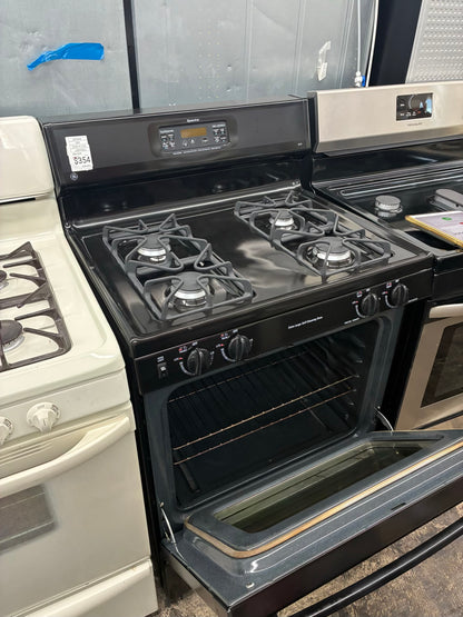 GE Gas Range Black 4 Burners 30”