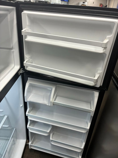 Whirlpool Top Freezer Refrigerator 30” black