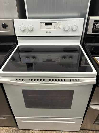 Whirlpool range white 4 burners  30”