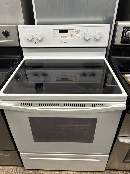 Whirlpool range white 4 burners  30”