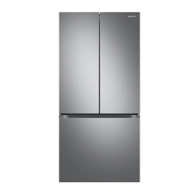 Samsung 33” - 25 cu. ft. 3-Door French Door Smart Refrigerator with Beverage Center - Stainless Steel RF302