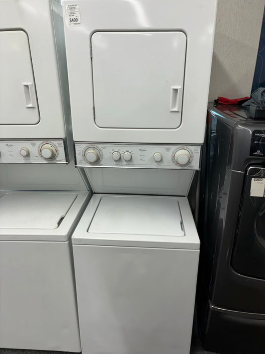 Whirlpool laundry center  washer and dryer set electric stackable 24”
