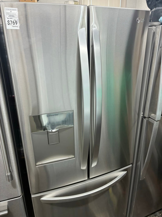 LG French door refrigerator stainless steel 30” ice maker water dispenser