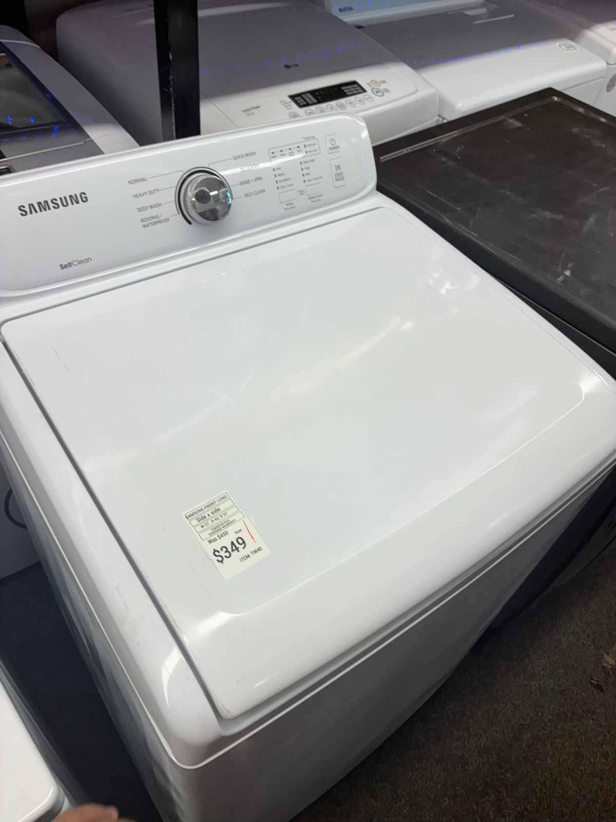 SAMSUMG top load washer 27” large capacity