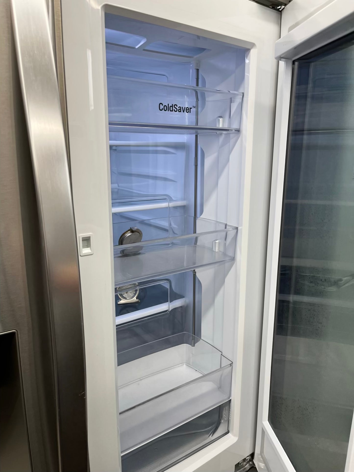 - ITEM: #RF73k LG french door refrigerator stainless steel 36” with water dispenser and ice maker inside