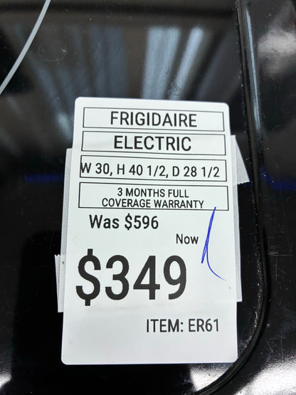 Frigidaire electric range black 5 burners 30”