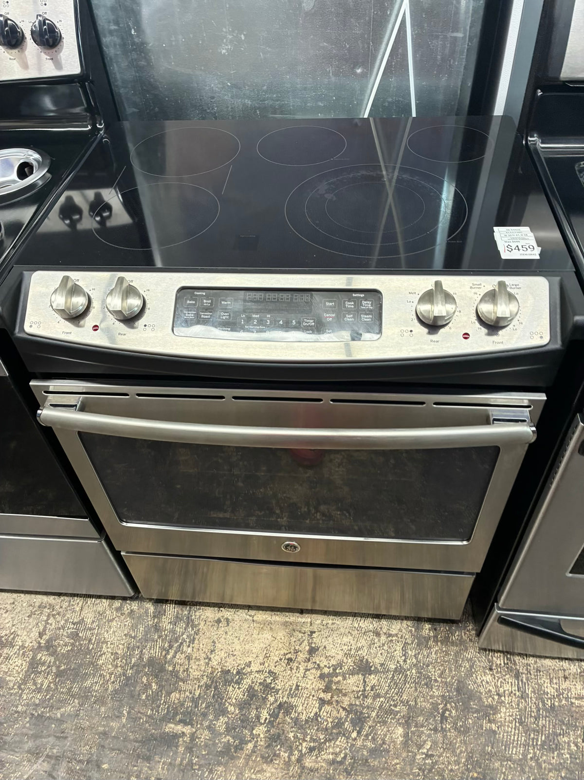 GE electric slide in range stainless steel 30”