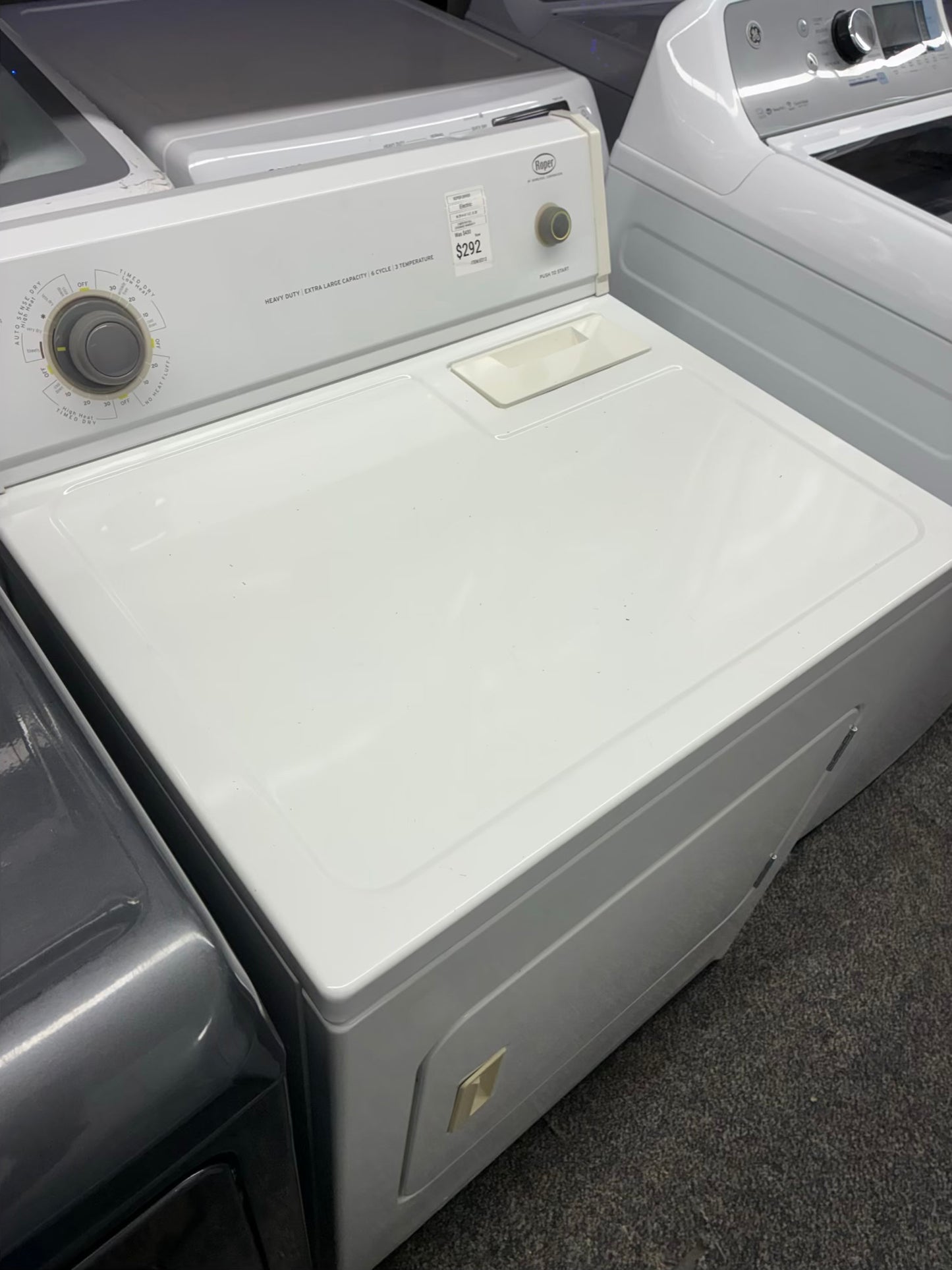 Roper electric dryer 29” large capacity