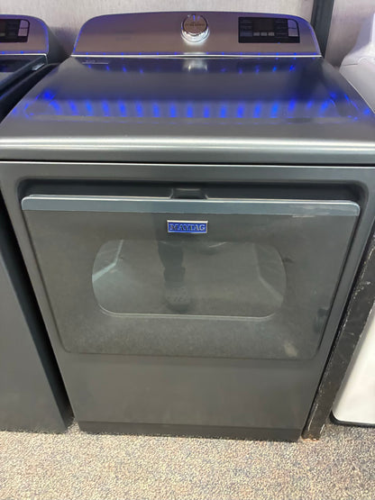 Maytag set  4.7 cu. Ft. Pet Pro top load side by side dryer electric 7.0 pet pro VOLCANO BLACK SCRATCH AND DENTS…. ORIGINAL PRICE $1269