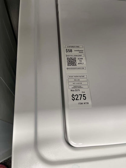- ITEM #W73B Amana top load washer machine 27”