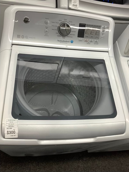 White GE washer top load