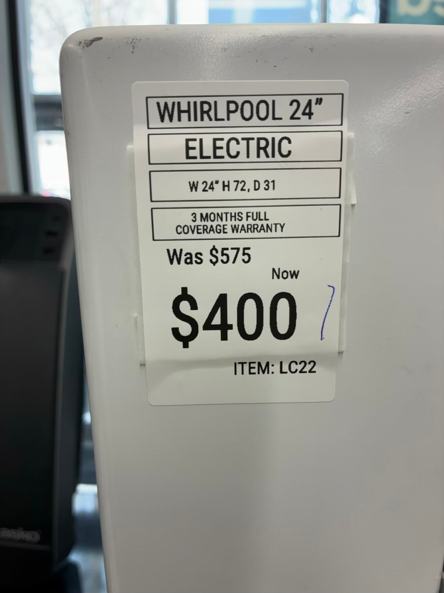 whirlpool laundry center  washer and dryer set electric stackable 24”