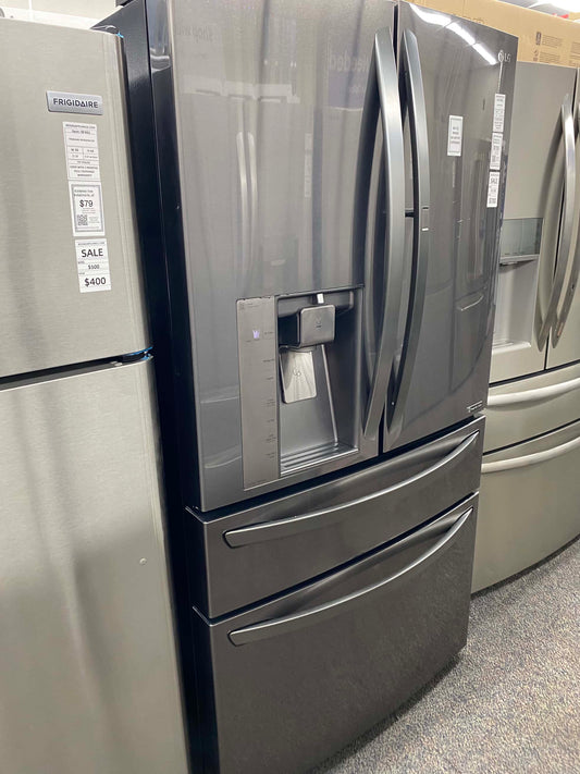 - *NO ICE WATER DISPENSER* Item: #RF683 LG four door refrigerator stainless steel showcase 36 in.