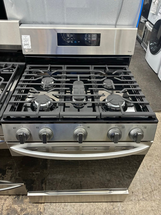 LG gas range 5 burner stainless steel 30”