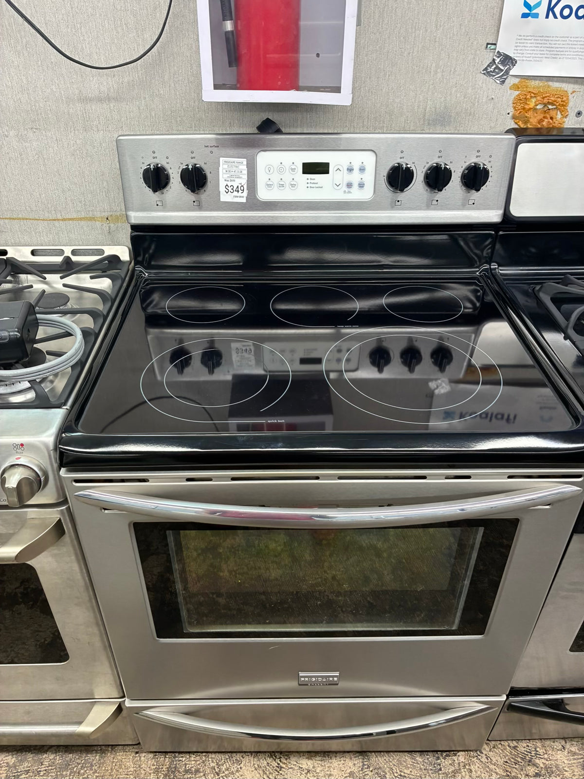Frigidaire electric range stainless steel 30”