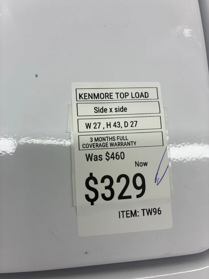 Kenmore top load large capacity white 27”