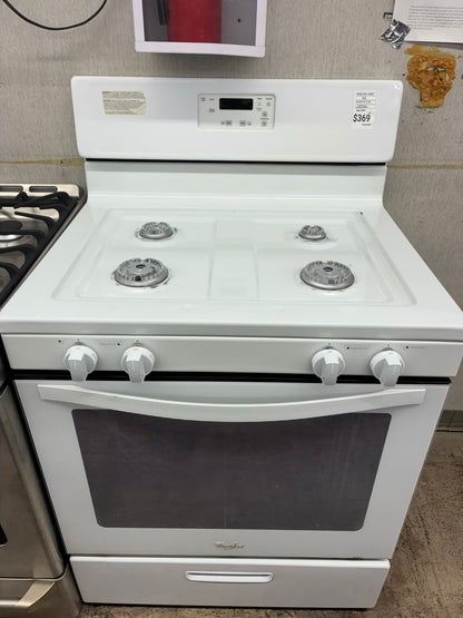 Whirlpool Gas Range white color  4 Burners 30”