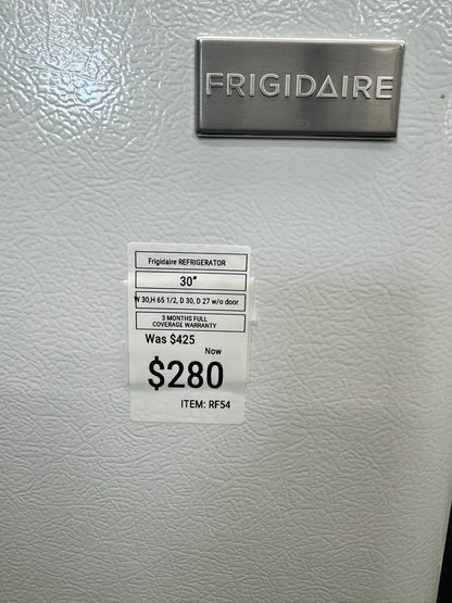 Frigidaire top freezer 30inch white