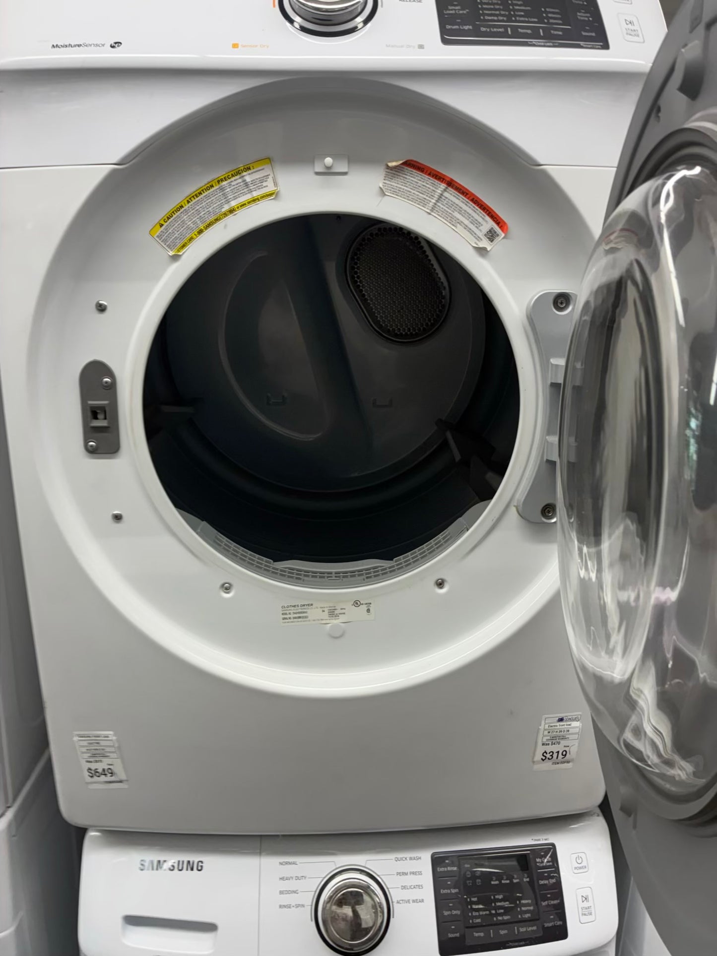 Samsung electric washer and dryer 27” front load