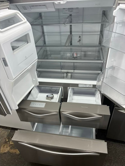 WHIRLPOOL French FIVE door refrigerator stainless steel 36” ice maker water dispenser