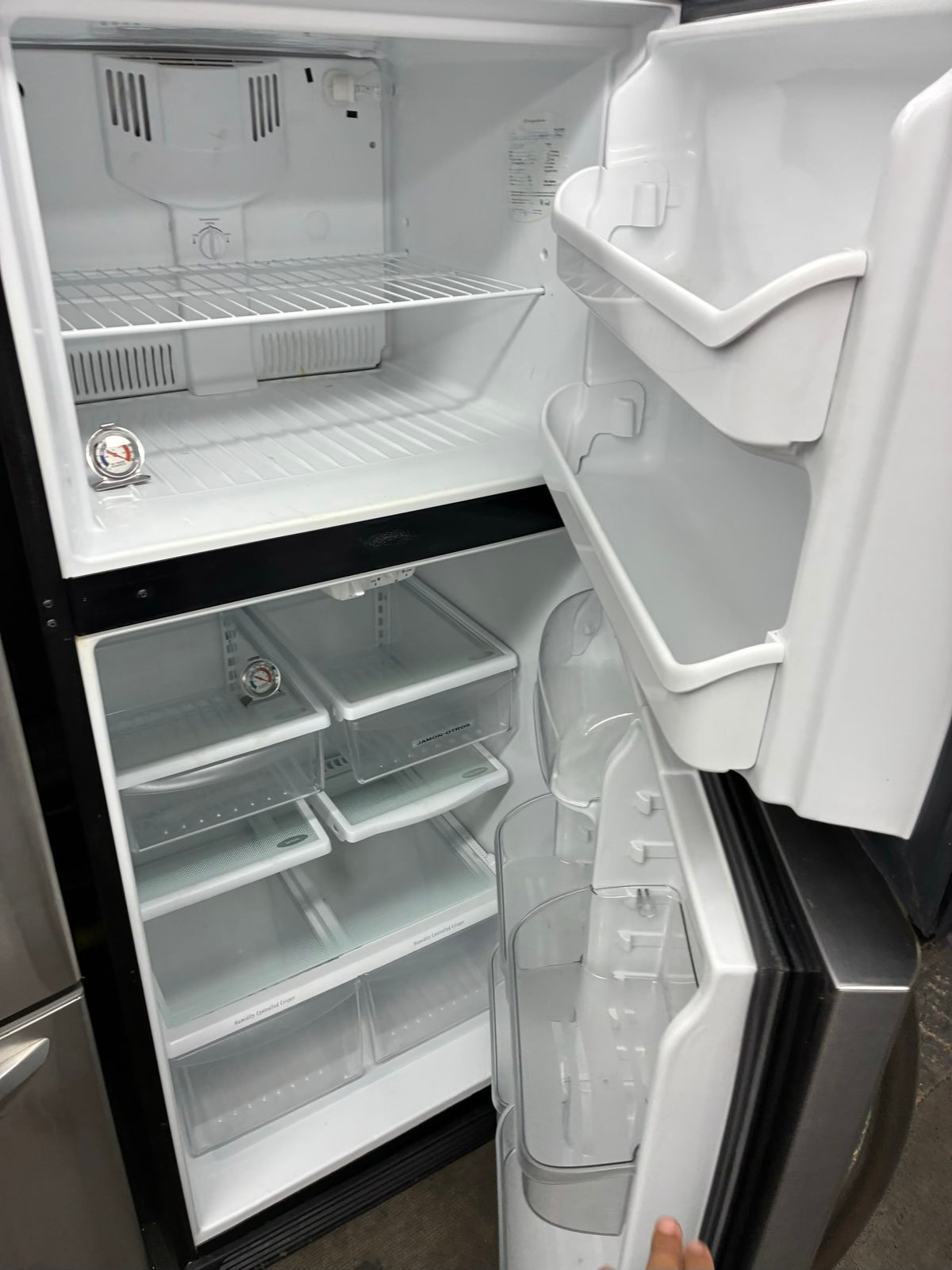 Frigidaire top freezer refrigerator stainless steel 30”