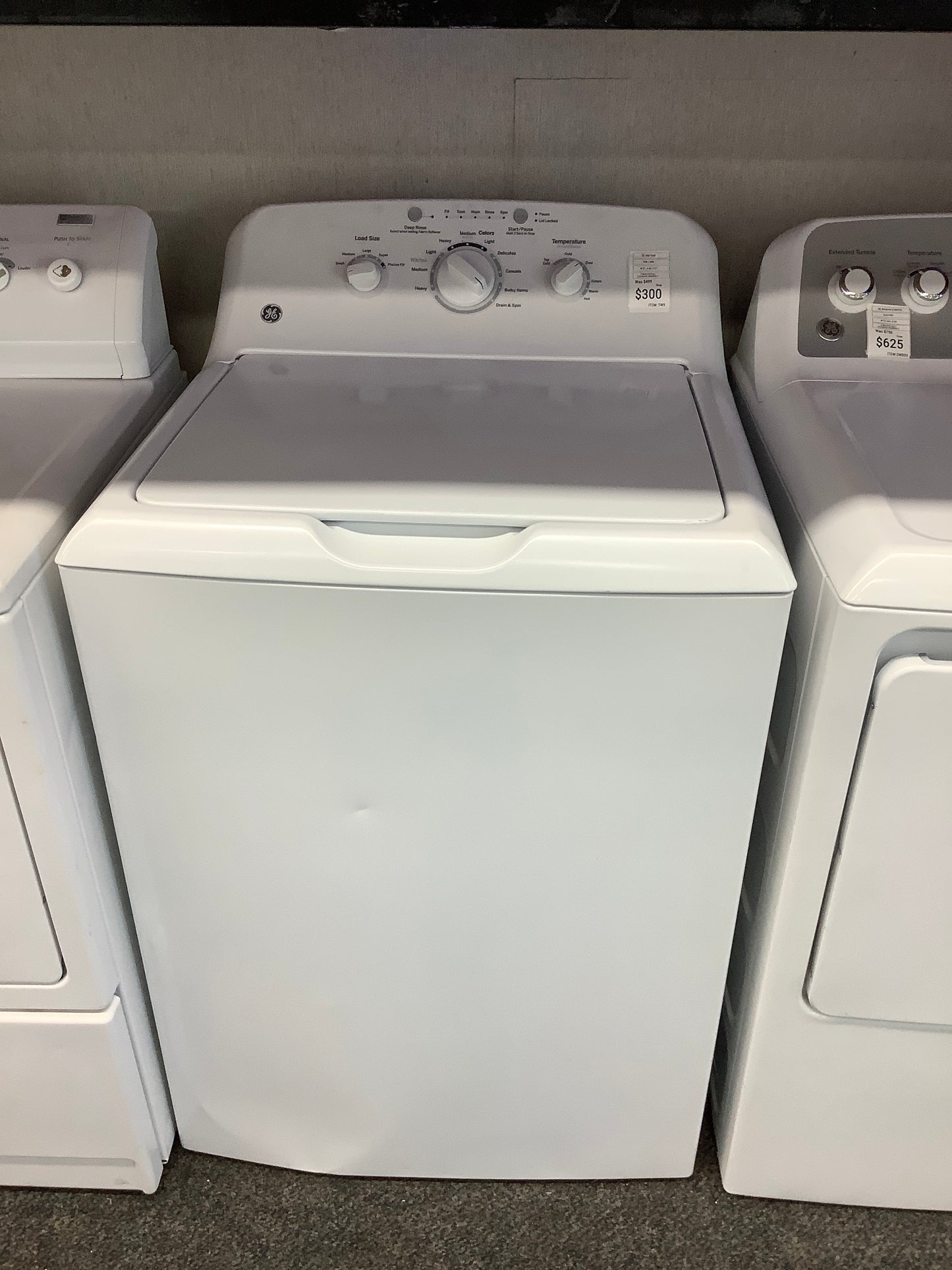 GE top load washer  large capacity side x side 27”