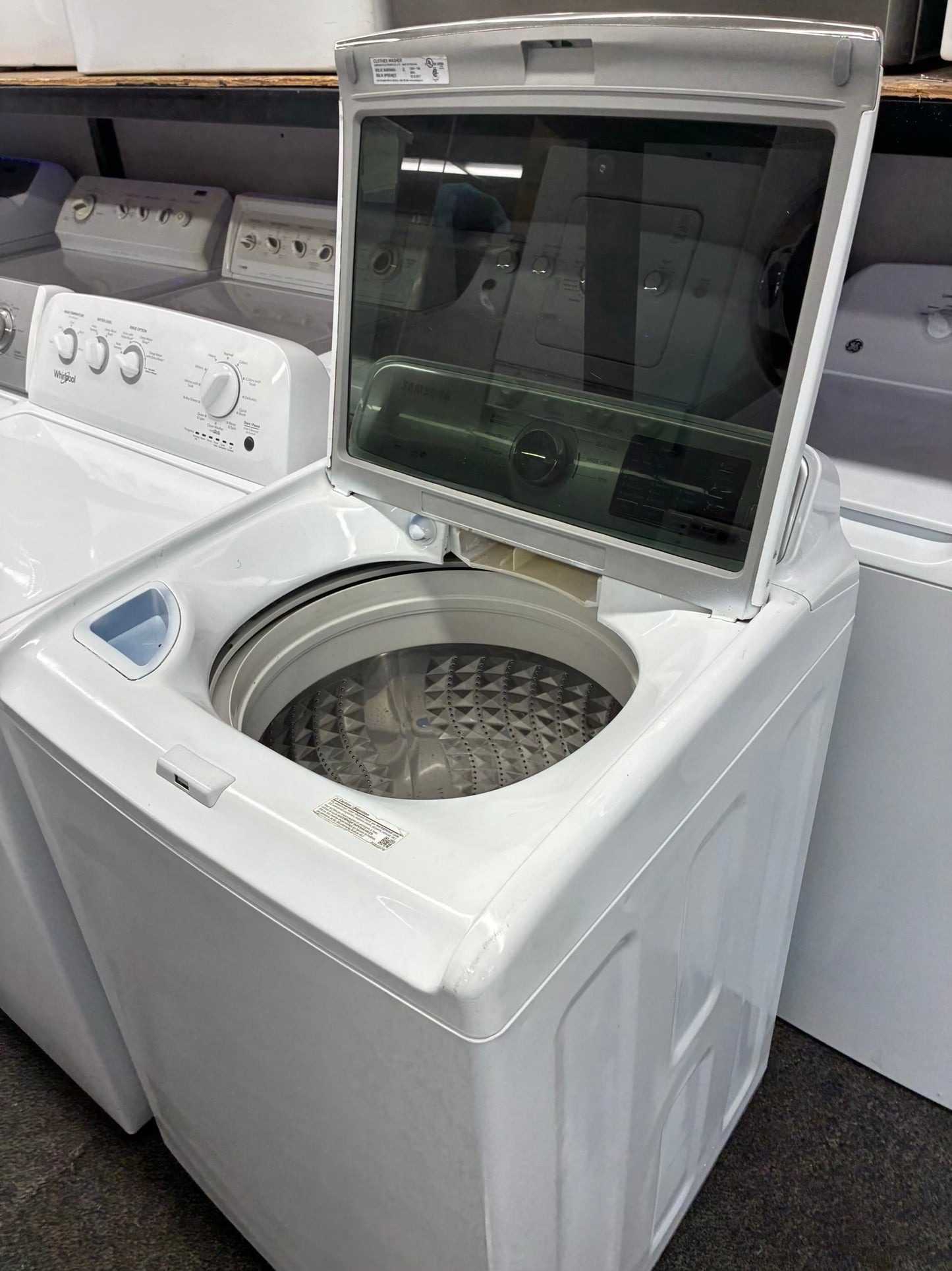 Samsung top load large capacity white 27”