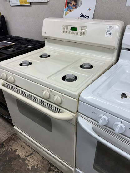 GE Gas Range beige color  4 Burners 30”