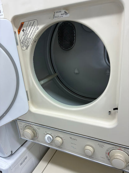 Whirlpool center  washer and dryer set electric stackable 24”
