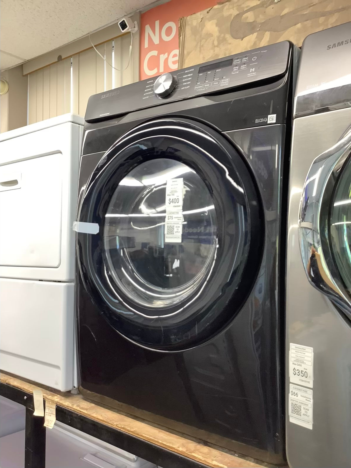 Samsung  front load electric dryer 220v large capacity stackable 27”