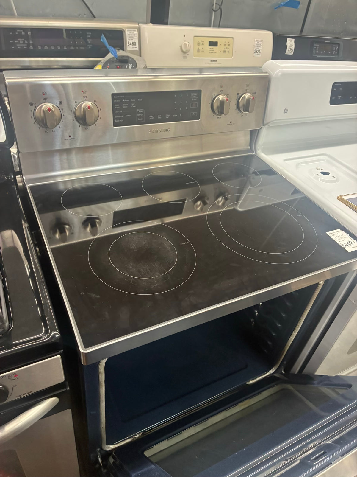 Samsung electric range stainless steel 30” 5 burners