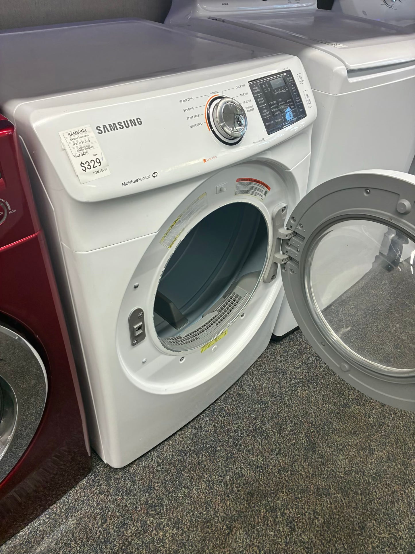 Samsung Electric Dryer 27”white front load