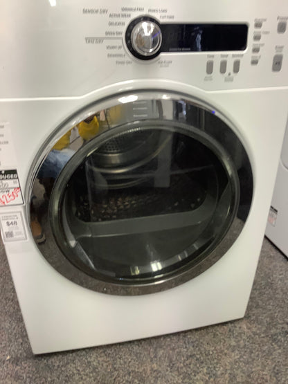 Ge electric dryer front load apartment size 24” white stainless steel Drum